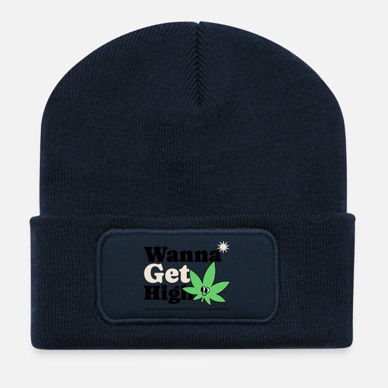 Shamrock Cartoon Charm - Recycled Patch Beanie - french navy