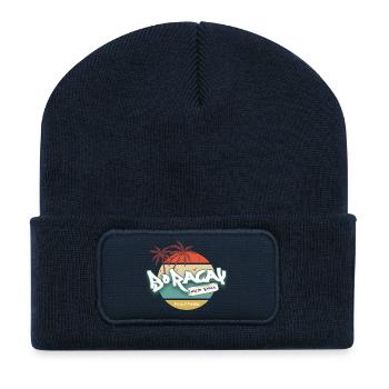 White Beach Boracay, Philippines - Recycled Patch Beanie - french navy - Front