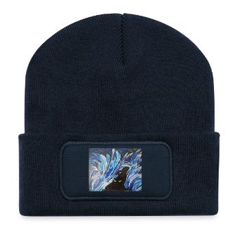 Yeux de glace - Beanie recyclé à patch - bleu marine - Devant