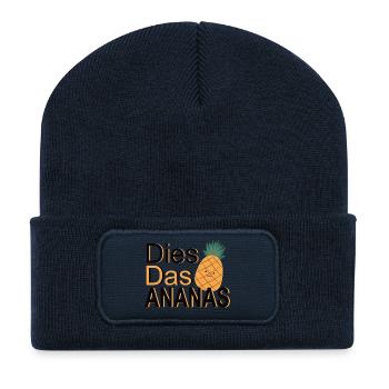 C’est l’ananas – Jeu de mots - Beanie recyclé à patch - bleu marine - Devant