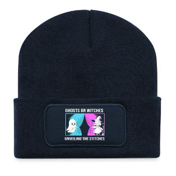 Gender Reveal Halloween - Recycelte Patch Beanie - French Navy - Vorne