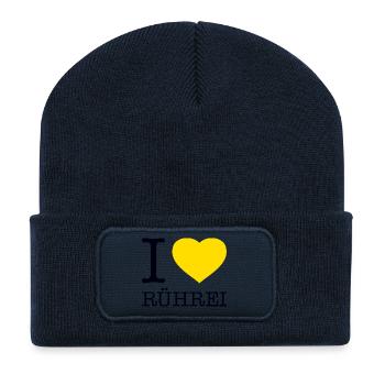 I love scrambled eggs - Recycled Patch Beanie - french navy - Front