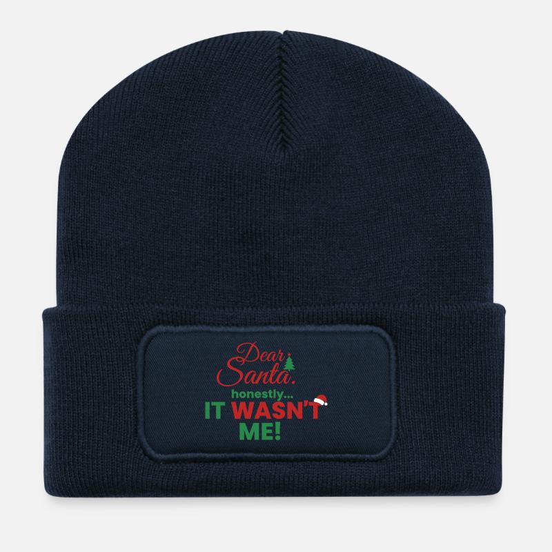 Dear Santa – Ehrlich, ich war’s nicht! - Recycelte Patch Beanie - French Navy