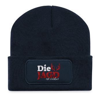 Die Jagd ist vorbei - Recycelte Patch Beanie - French Navy - Vorne