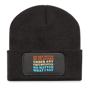 Techno House Electro Festival Hardstyle EDM - Recycled Patch Beanie - dark grey - Front
