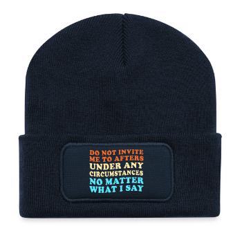 Techno House Electro Festival Hardstyle EDM - Recycelte Patch Beanie - French Navy - Vorne