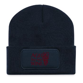 Age Like Fine Wine Wine Lover Saying - Recycled Patch Beanie - french navy - Front