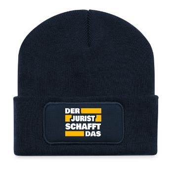 Lawyer as work - Recycled Patch Beanie - french navy - Front