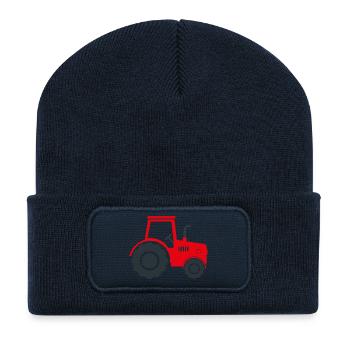 Farm tractor - Recycled Patch Beanie - french navy - Front