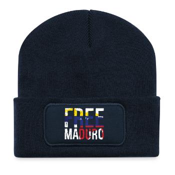 Carte libre du Venezuela de Maduro - Beanie recyclé à patch - bleu marine - Devant