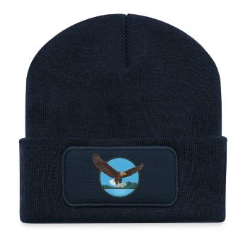 White-tailed eagle eagle - Recycled Patch Beanie - french navy - Front