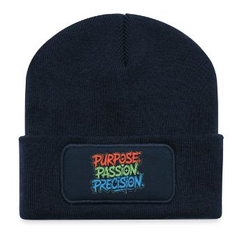 ER Nurse Purpose Passion Precision Frontline Nurse - Recycled Patch Beanie - french navy - Front