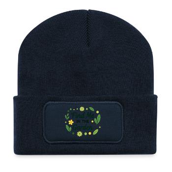 Find Me In The Garden für Naturfreunde - Recycelte Patch Beanie - French Navy - Vorne