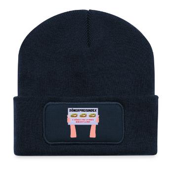 Dönerpreisindex - Recycelte Patch Beanie - French Navy - Vorne