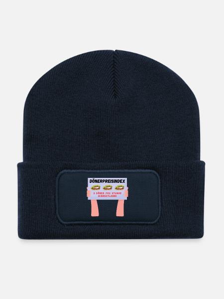 Dönerpreisindex - Recycelte Patch Beanie - French Navy