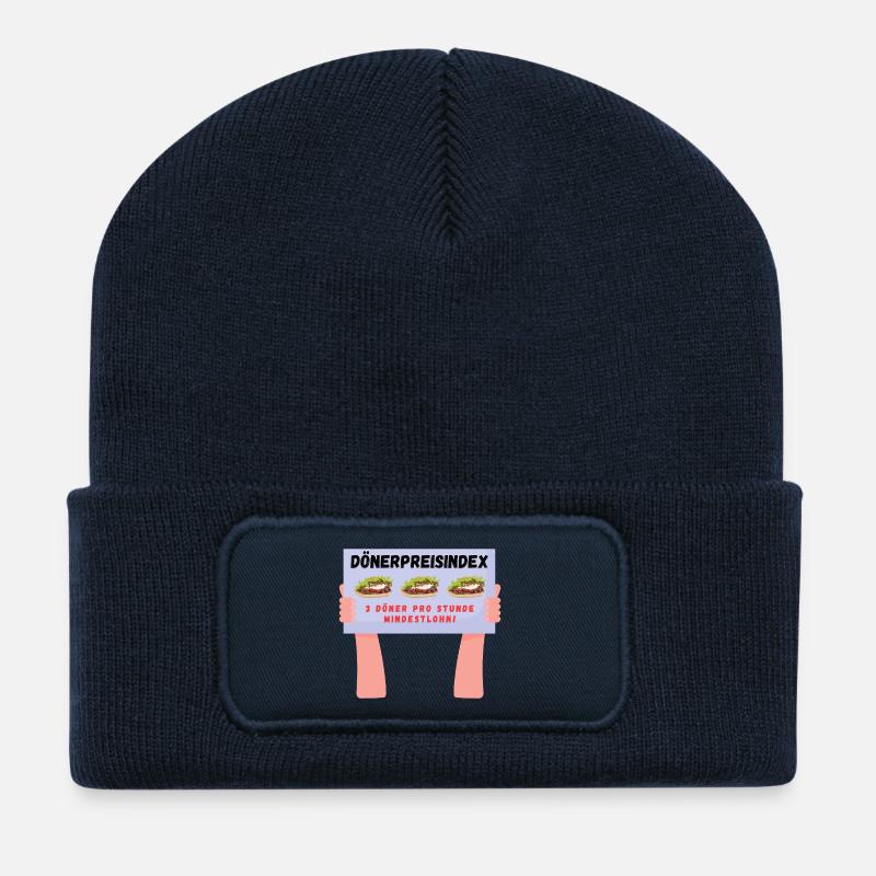 Dönerpreisindex - Recycelte Patch Beanie - French Navy