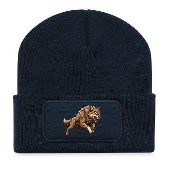 Lone Wolf Alpha - Recycelte Patch Beanie - French Navy - Vorne