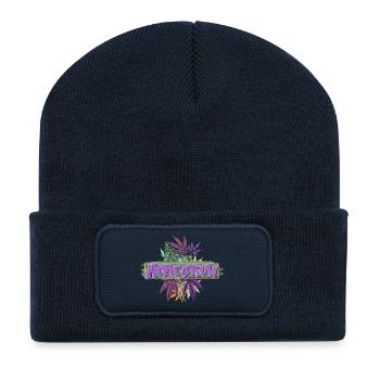 Cultiver à la maison - Beanie recyclé à patch - bleu marine - Devant