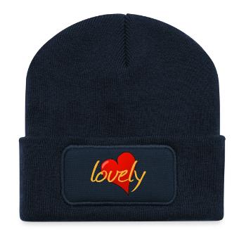 Charmant - Beanie recyclé à patch - bleu marine - Devant