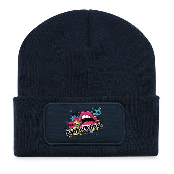 Babbelschnut - dialecte proverbique du Bade - Beanie recyclé à patch - bleu marine - Devant