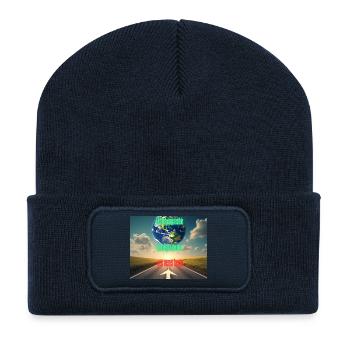 Seul le voyage que vous ne commencez pas est impossible - Beanie recyclé à patch - bleu marine - Devant