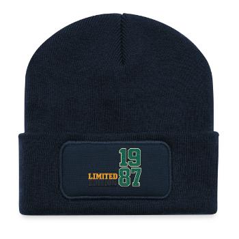 Femme anniversaire 41 ans née en décembre 1985 - Beanie recyclé à patch - bleu marine - Devant