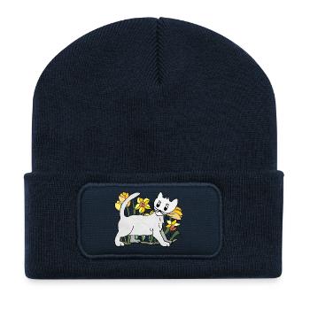 cat - Recycled Patch Beanie - french navy - Front