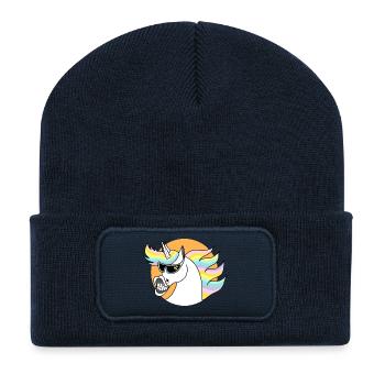 Cool Unicorn - Recycelte Patch Beanie - French Navy - Vorne