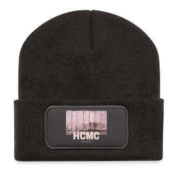HCMC Saïgon (Hô Chi Minh-Ville) Skyline Vietnam - Beanie recyclé à patch - charbon - Devant