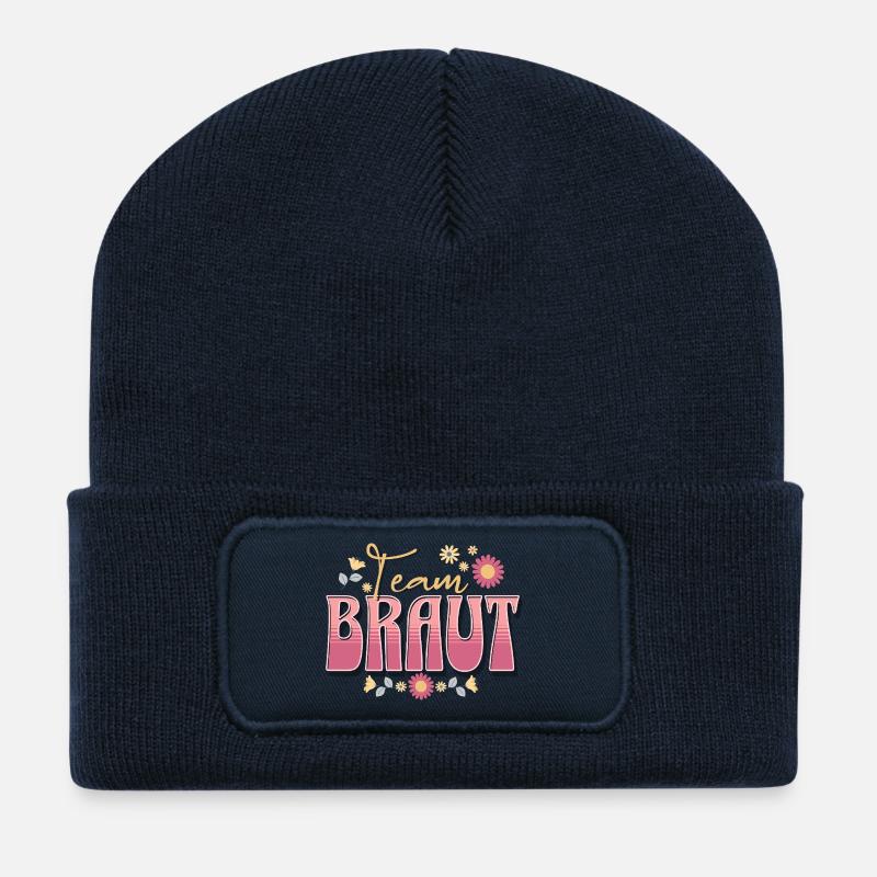 Team Bride Junggesellinnenabschied - Recycelte Patch Beanie - French Navy