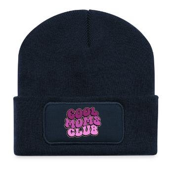 Cool Moms Club - Muttertag Mama Geschenk - Recycelte Patch Beanie - French Navy - Vorne