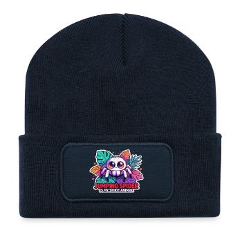L’araignée sauteuse est mon animal spirituel mignon - Beanie recyclé à patch - bleu marine - Devant