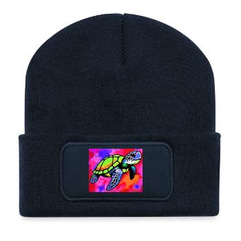 turtle - Recycled Patch Beanie - french navy - Front