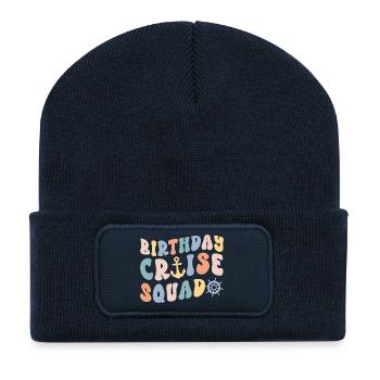 Équipe de croisière d’anniversaire - Beanie recyclé à patch - bleu marine - Devant