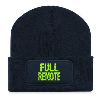 Full Remote : Expert du Télétravail à 100% - Beanie recyclé à patch - bleu marine - Devant