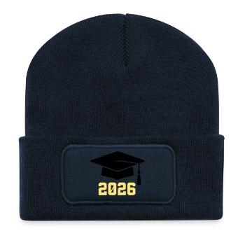 Absolvent 2026 Bachelor Hut - Recycelte Patch Beanie - French Navy - Vorne