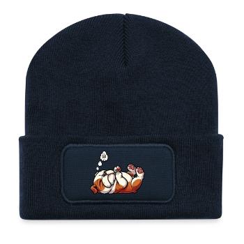 English Bulldog Bully Bully Owner Bullyfan - Recycled Patch Beanie - french navy - Front
