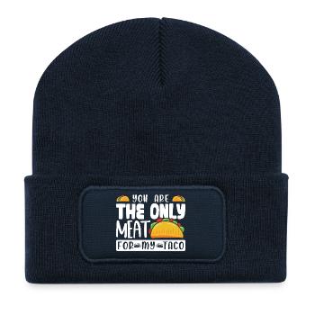TU ES LA SEULE VIANDE POUR MON TACO - Beanie recyclé à patch - bleu marine - Devant