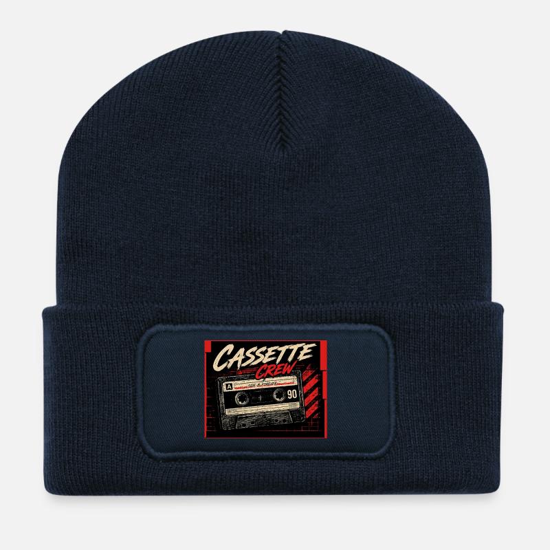 Cassette_Crew_-_Side_B_Vorever - Recycelte Patch Beanie - French Navy