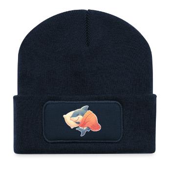 Hai Schlafen - Recycelte Patch Beanie - French Navy - Vorne