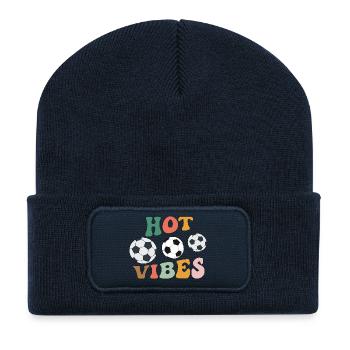 Football - Beanie recyclé à patch - bleu marine - Devant