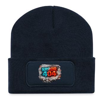 Error 404 Street Art - Recycled Patch Beanie - french navy - Front