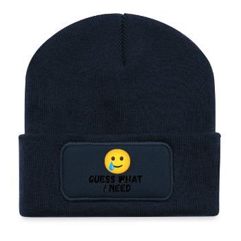 Guess What I Need funny Tee - Recycled Patch Beanie - french navy - Front