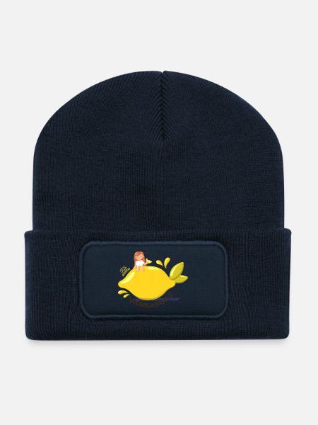 Vitamintastic Zitronen Girl - Recycelte Patch Beanie - French Navy