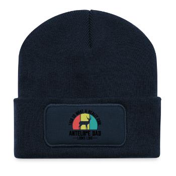 Antelope Dad Retro - Recycled Patch Beanie - french navy - Front