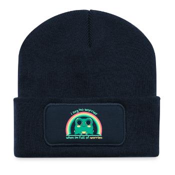 Voller Sorgen - Recycelte Patch Beanie - French Navy - Vorne