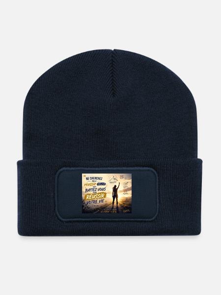 Teppich1 - Recycelte Patch Beanie - French Navy