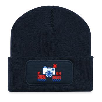 Fotografie – My Camera Files Complaints - Recycelte Patch Beanie - French Navy - Vorne