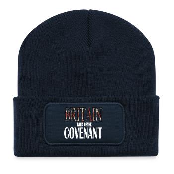 Convenant White - Recycelte Patch Beanie - French Navy - Vorne