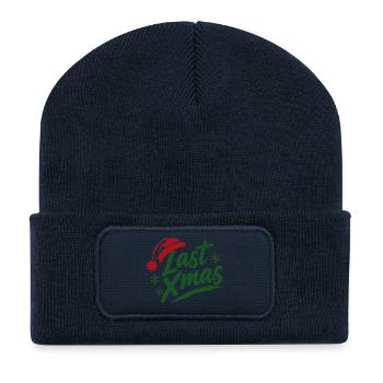 Last Xmas Mütze - Recycelte Patch Beanie - French Navy - Vorne